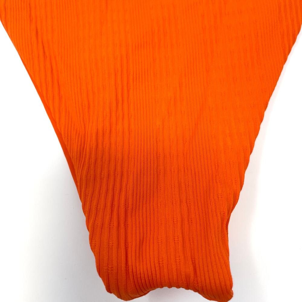 L*SPACE Pointelle Rib Court Bikini Bottom In Poppy Orange Size Large New - Picture 11 of 12